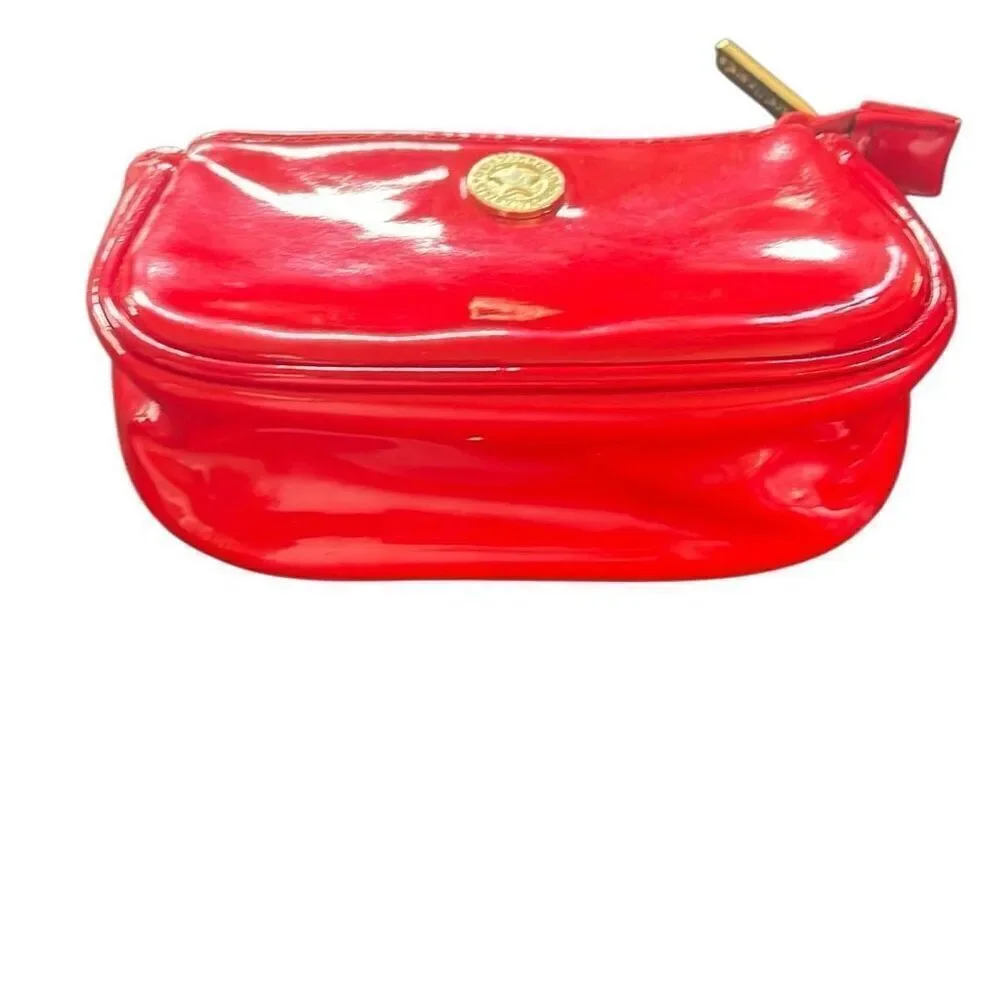 BareMinerals red vinyl cosmetic bag. Markings on inside but outside in great sha